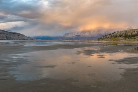 Storm above Jasper Lake