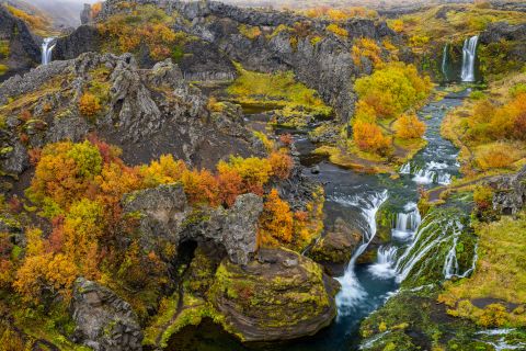 Autumn waterfall - Iceland