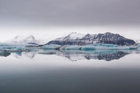 Perfect reflections at Jokulsarlon glacial lake