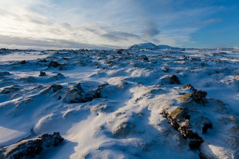 Sneeuwlandschap zonder grijsverloopfilter